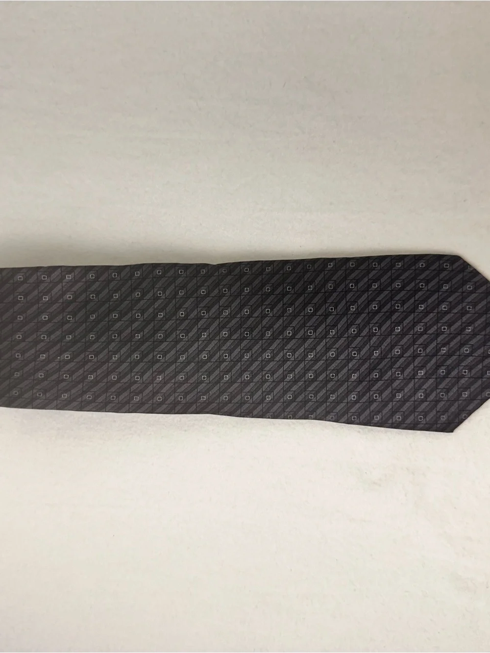Classic Men's Black Patterned Silk Tie Arrow